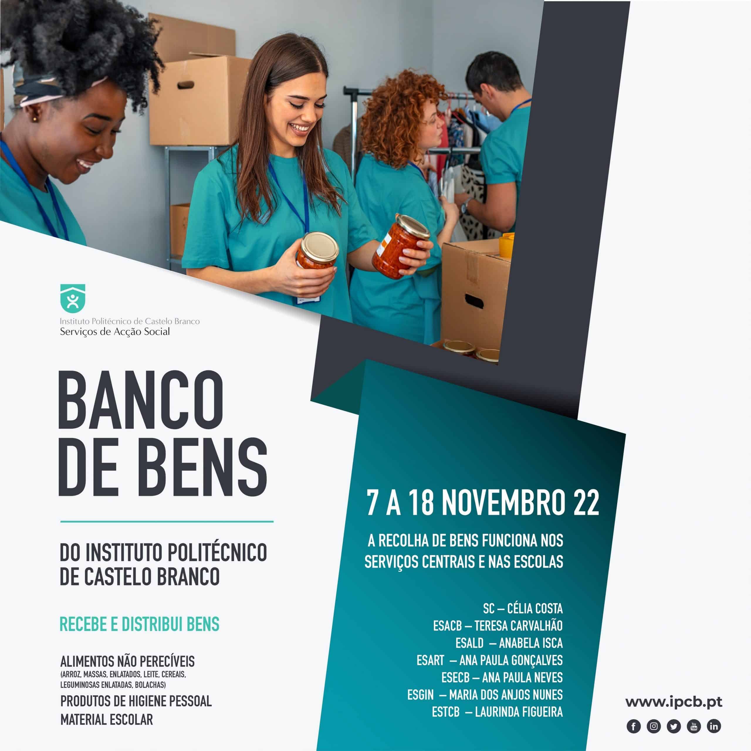 Politécnico de Castelo Branco promove nova recolha para o Banco de Bens